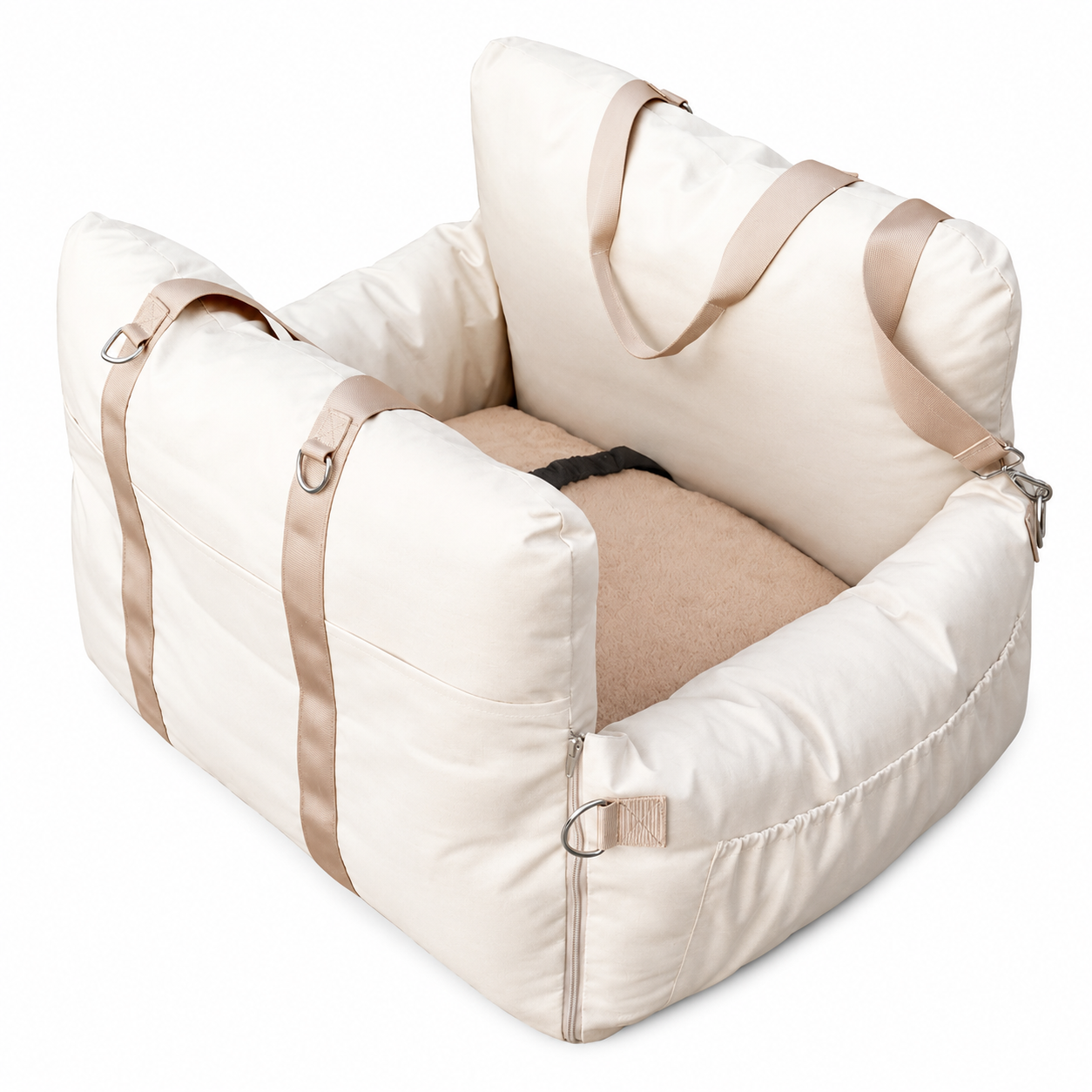 Siège Auto Confort & Sécurité pour Chien en Lin