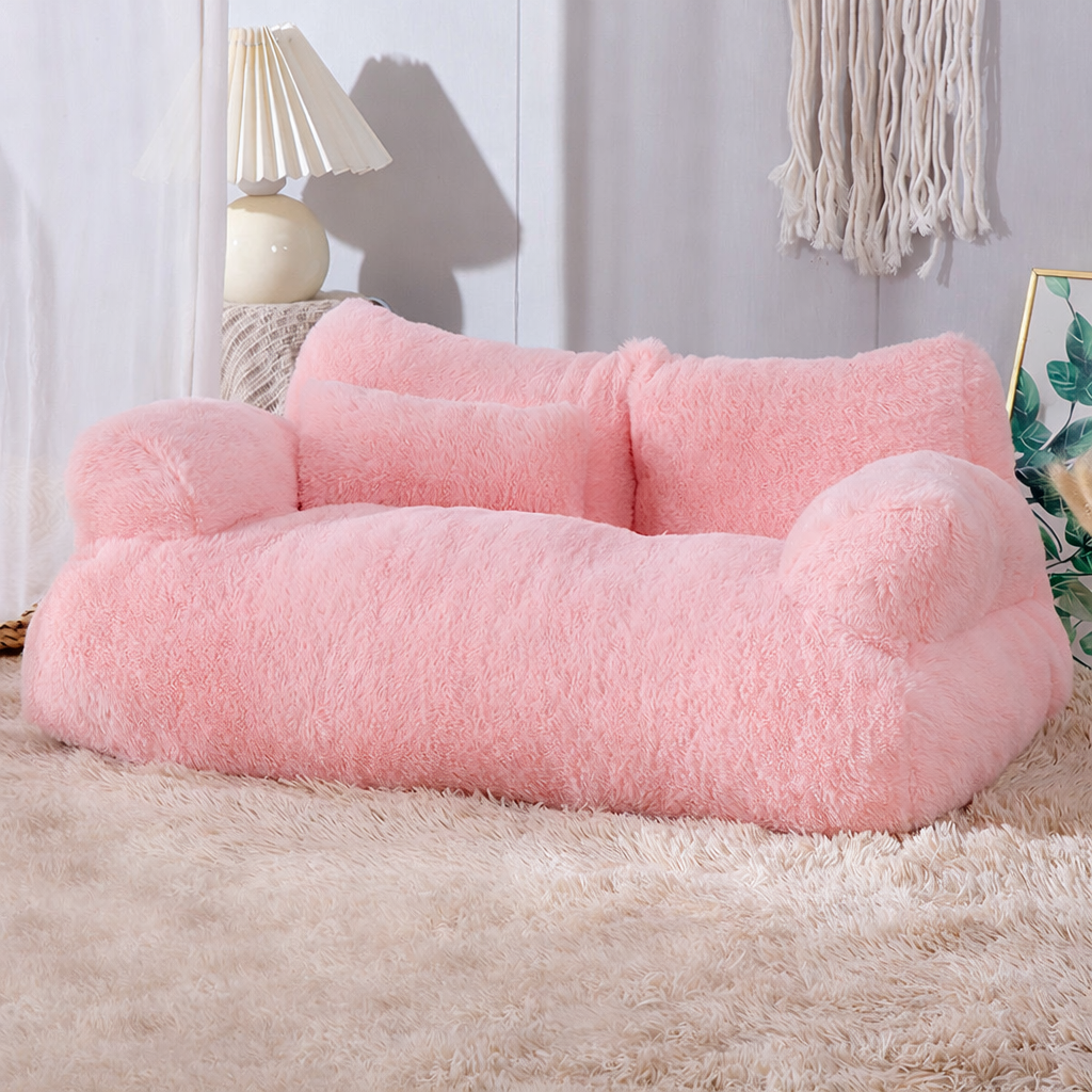 Canapé Lit Luxe en Peluche pour Chat & Chien