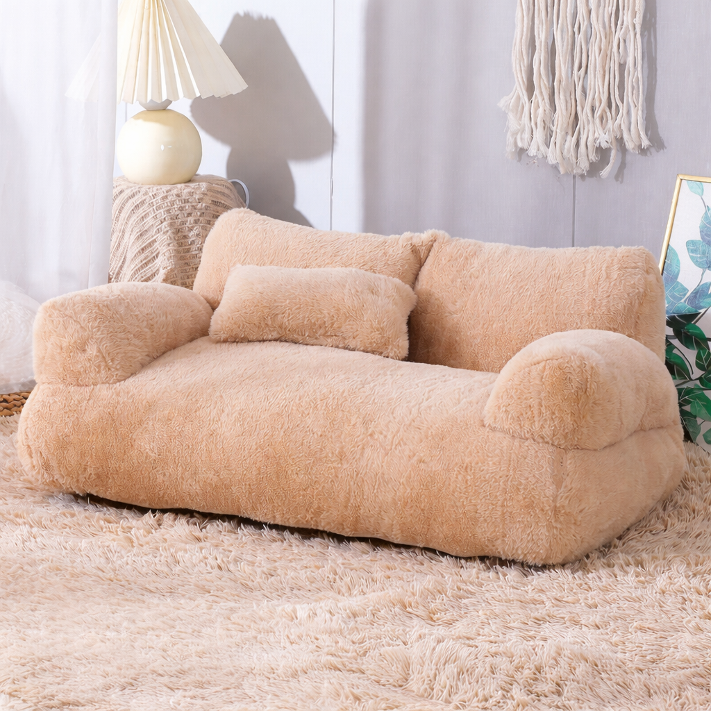 Canapé Lit Luxe en Peluche pour Chat & Chien