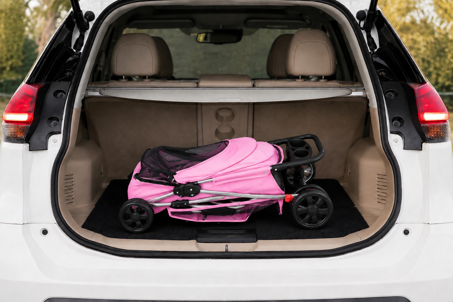 Poussette pour chien et chat - Rose