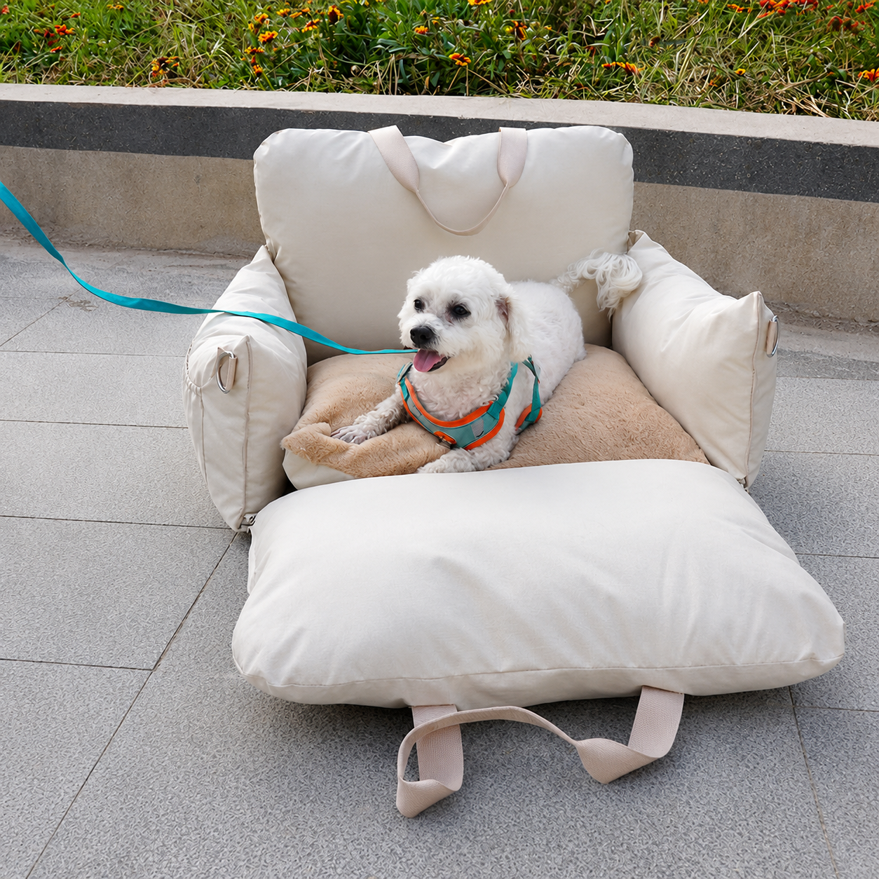 Siège Auto Confort & Sécurité pour Chien en Lin