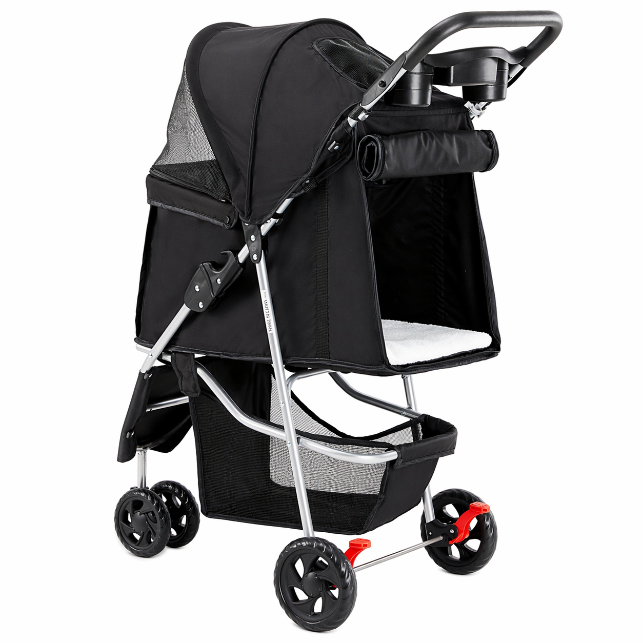 Poussette Pliable pour Chien et Chat – Noire