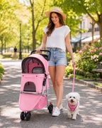 Poussette pour chien et chat - Rose
