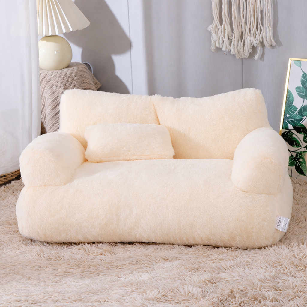 Canapé Lit Luxe en Peluche pour Chat & Chien